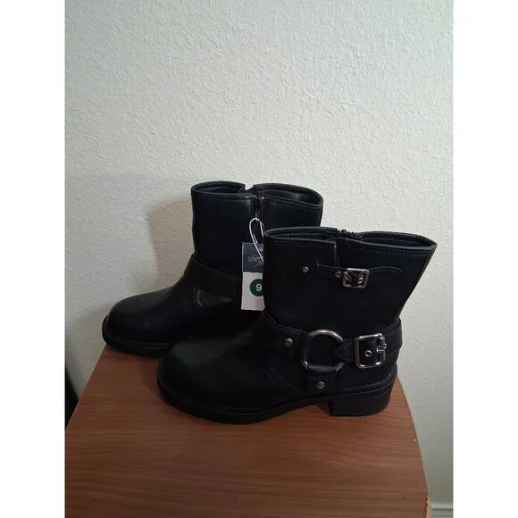 NWT Universal Thread Ankle Boots Memory Foam Fashion Black Sz 9 MSRP $39.99 - Picture 3 of 6